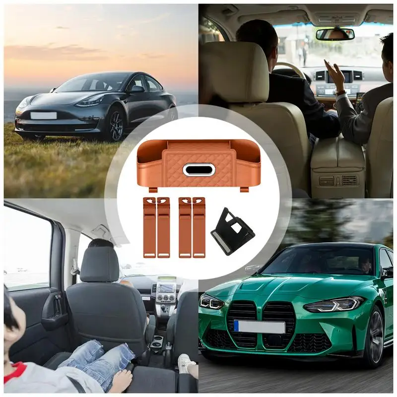 Car Rear Seat Organizer Car Backseat Tissue Holder Waterproof Odorless Stain Resistant Backseat Storage For Organizer