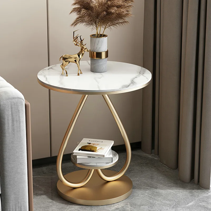 

Luxury Coffee Tables Modern Round Marble Top Small Unique Holder Headboards Bedside Table Tray Tavolino Da Salotto Furnitures