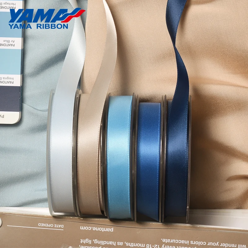 YAMA 25yards/roll Single Face Satin Ribbon 6 9 13 16 25 38 mm 1/4" 3/8/" 1/2" 5/8" 1" 1.5" inch for Handmade Craft Gifts