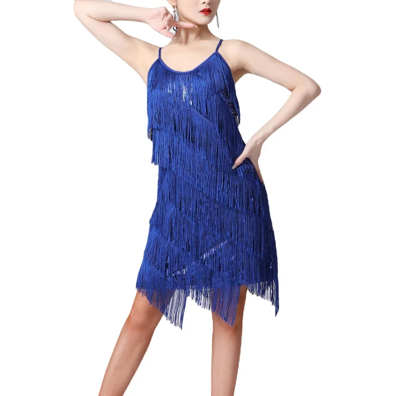 Women's Glamorous Sequined Dance Dress for Latin and Ballroom Styles