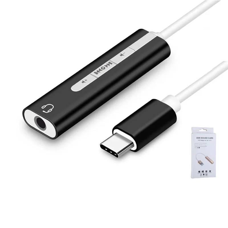 USB TYPE-C 컴퓨터 사운드 카드 투인원 USB 헤드셋 3.5mm 잭 외부 플러그인 컴퓨터에 적합 PS47.1 채널 헤드셋