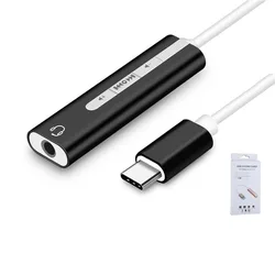 Enhanced USB Type - C Sound Card with 3.5mm Jack (Black TYPE - C)