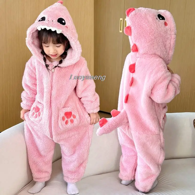 Pajamas Pijama De Dinosaurio Anime Bebé Mamelucos De Dinosaurio
