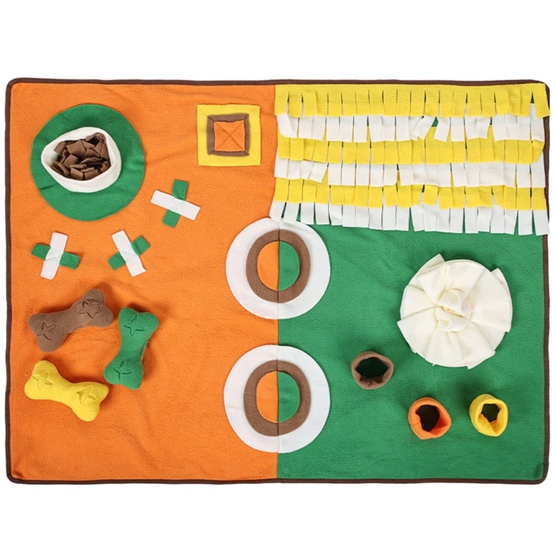 

Pet Dog Snuffle Mat Slow Feeding Puzzle Food Mat Puppy Indoor Entertainment Pad 594C