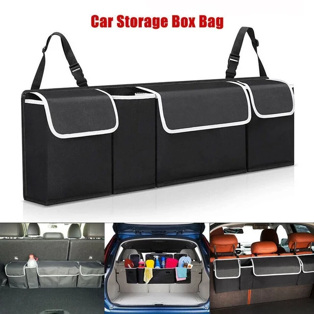 Poubelle de voiture portable, durable, pliable, sac de rangement pour  voiture, chaise arrière, Oxford Grill, E27, 1 pièce - AliExpress