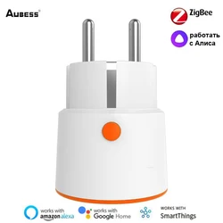 Aubess Tuya Zigbee 3.0 Socket Neo Smart Plug 16A EU Outlet Smart Home Tuya SmartLife Remote Control For Google Home Alexa Yande