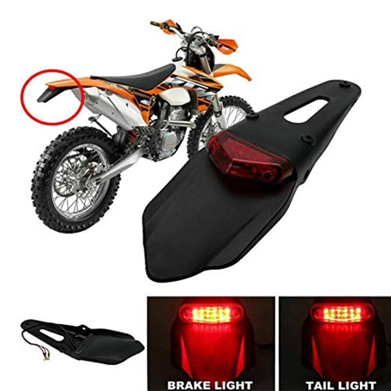 feu arrière frein moto 12V Moto Queue Lumière LED Garde-boue Arrière Saleté  Vélo Feu Arrière Frein Arrêt Plaque D'immatriculation Lampe Moto Motocross  : : Auto et Moto