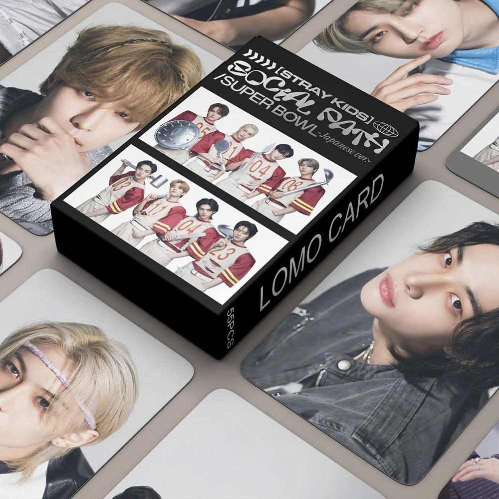 

55pcs/set Kpop Stray Kids Social Path Photocards New Lomo Cards New Album Straykids Photo Card Postcard for Fans Collection