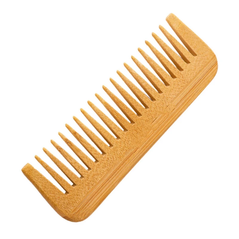 Description Picture 6 of item652F Natural Bamboo Wooden Wide Tooth Comb Anti-Static Comb Hair Care Healthy Comb Massager for Hair Styling Tools