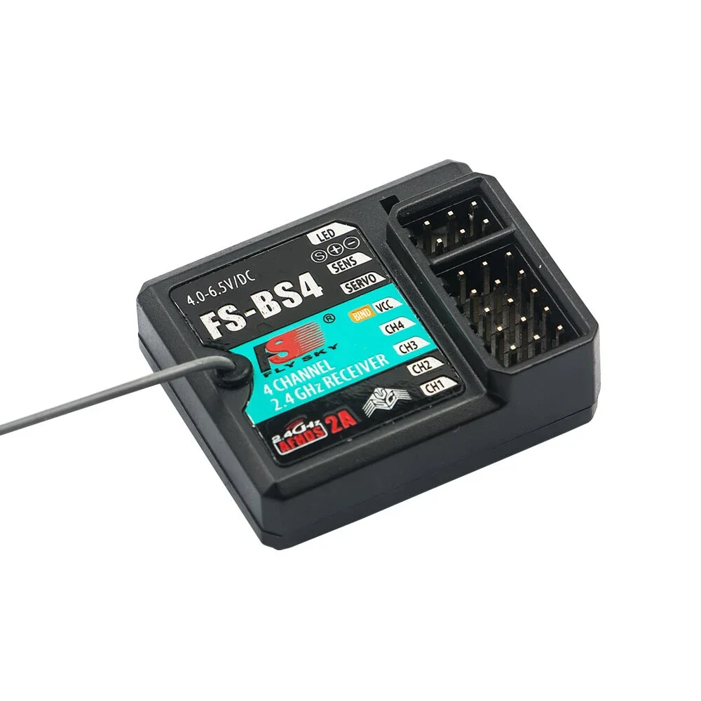 

FLYSKY FS-BS4 BS4 2.4GHz 4CH ASHDS 2A Receiver PWM PPM IBUS SBUS Output with Gyroscope Function for RC Car Boat