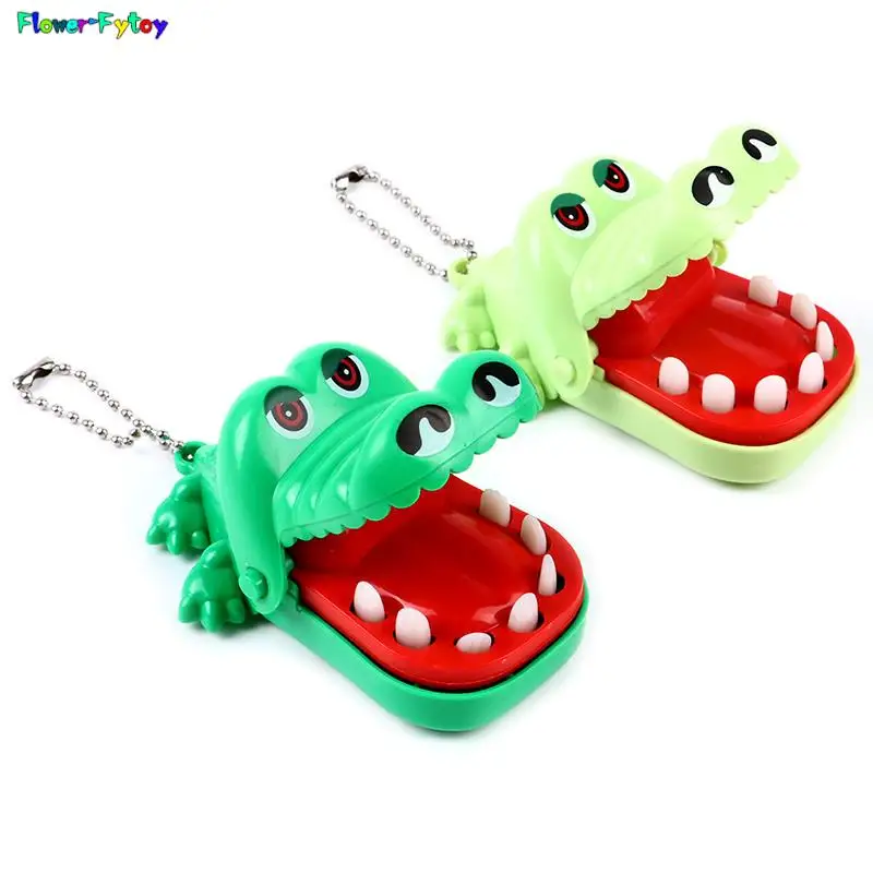 

1/10pcs Creative Portable Small Size Crocodile Mouth Dentist Bite Finger Game Funny Gags Toy With Keychain For Kids Tricky Toys