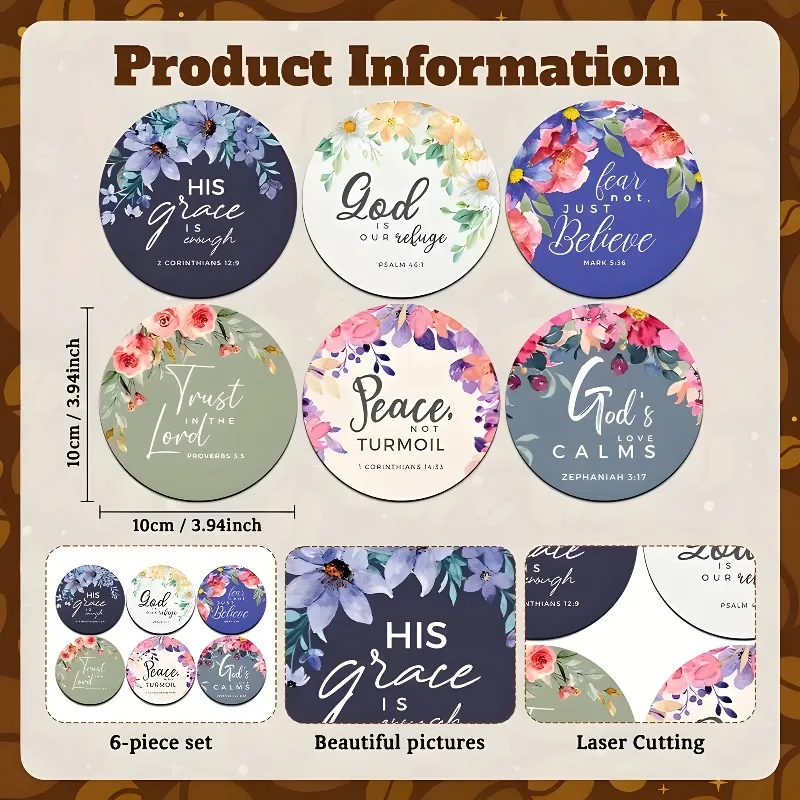 Walnut Scripture Coasters 3