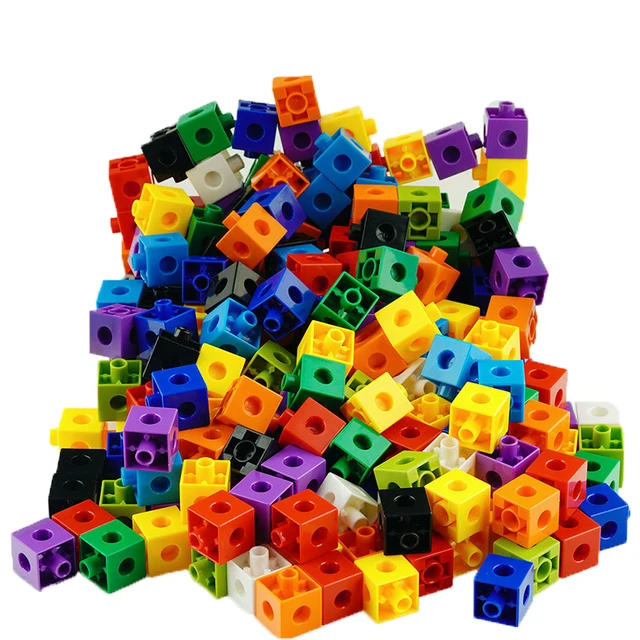 100pcs Mathematics Linking Cubes Interlocking Multilink Counting Stacking Blocks Kids Learning Educational Children Toys Gifts 2