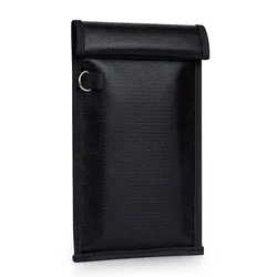 Waterproof Fireproof RFID Signal Blocking Pouch and Mobile Phone Case (Black)