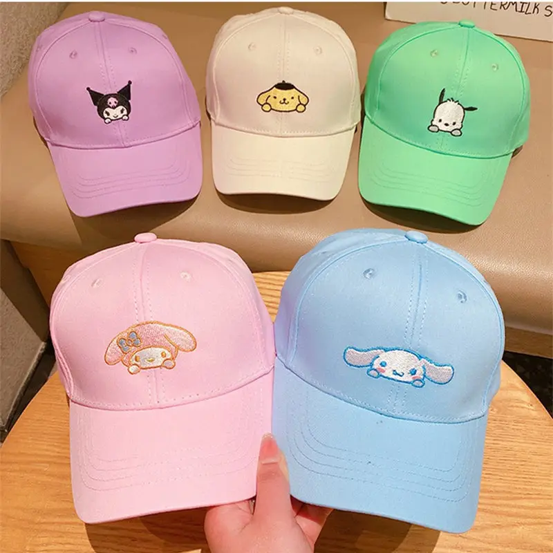 New Children's Sanrio Hello Kitty Kuromi Cap Cotton Cartoon Cinnamoroll Baseball Cap For Kids