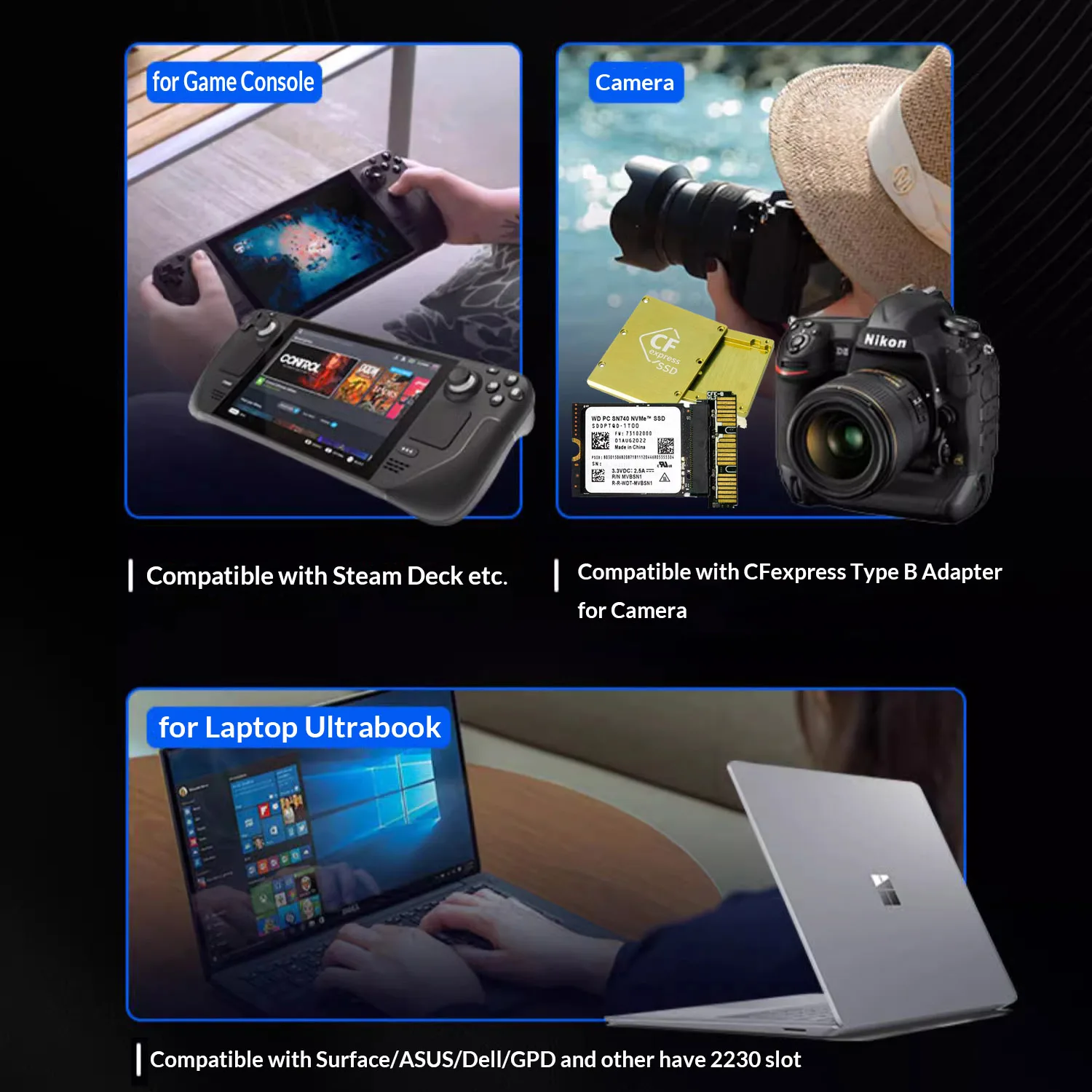 Western Edition - WD SN740 1TB Steam Deck Surface  即日発送 Western Edition - WD ssd SN740 1TB 2230 Steam Deck surfaceの