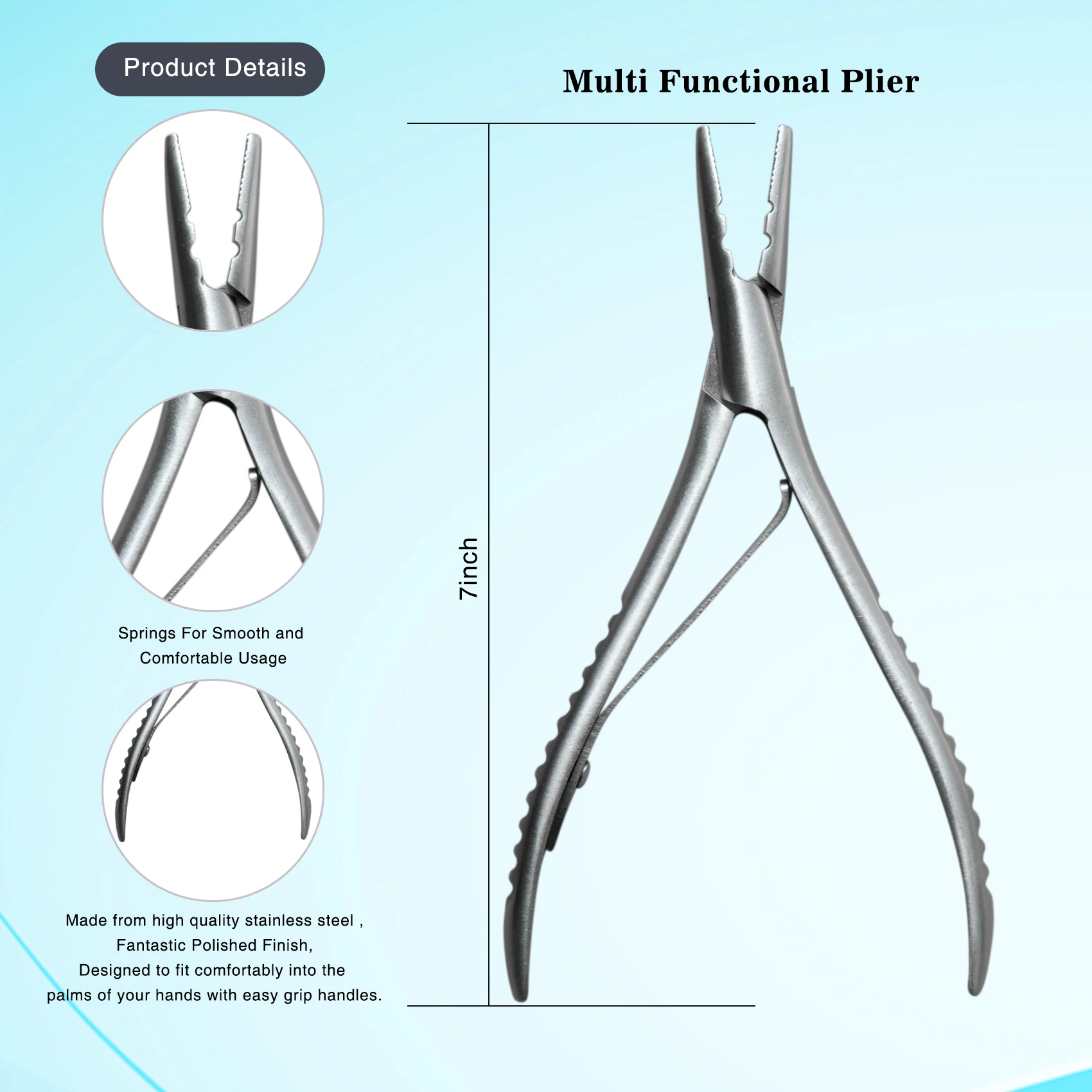 Stainless Steel Hair Extension Pliers For Hair Extension Multi Functional Hair Extension Tool