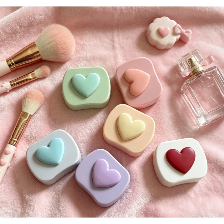 1pc 휴대용 콘택트 렌즈 박스 렌즈 제거 도구 키트(거울 솔루션 병 포함) 여행용 보관 용기 콘택트 렌즈 케이스