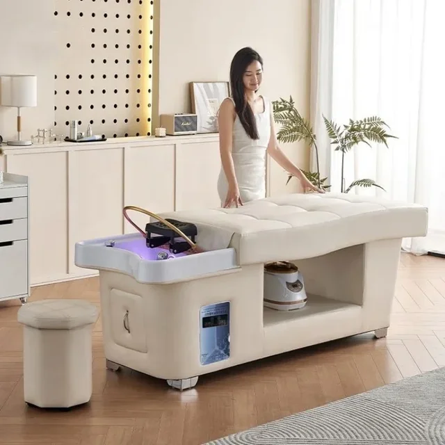 XinSheng shampooing lit Salon de coiffure lits tête SPA Fumigation Machine Table de Massage loisirs et magasin de santé meubles commerciaux 1