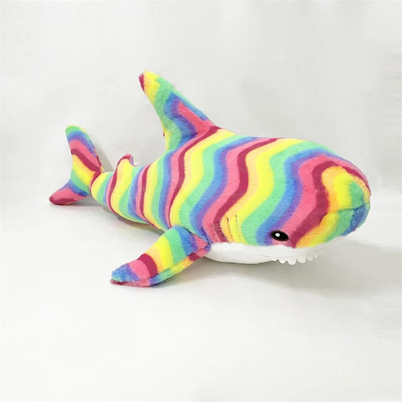 15-140cm Colorful Shark Plush Toy Blue/Pink/Grey Stuffed Animal Fish Soft Doll Whale Sleep Pillow Kawaii Gift for Kid Girl Boys