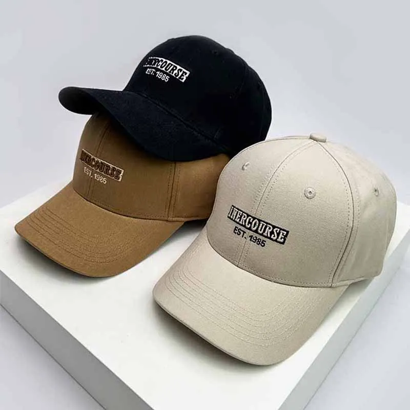

New Men Women Simple Letter Embroidery Baseball Hats Breathable Sunshade Versatile American Vintage Snapback Caps Fashion Couple