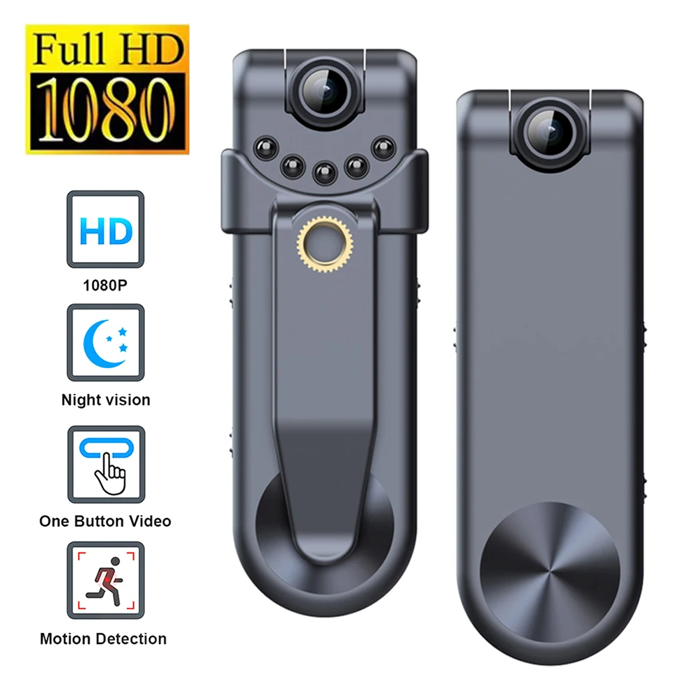 Description Picture 3 of item1080P HD Mini Camera with Back Clip Portable Digital Video Recorder Police Body Cam Infrared Night Vision Small Bike Camcorder