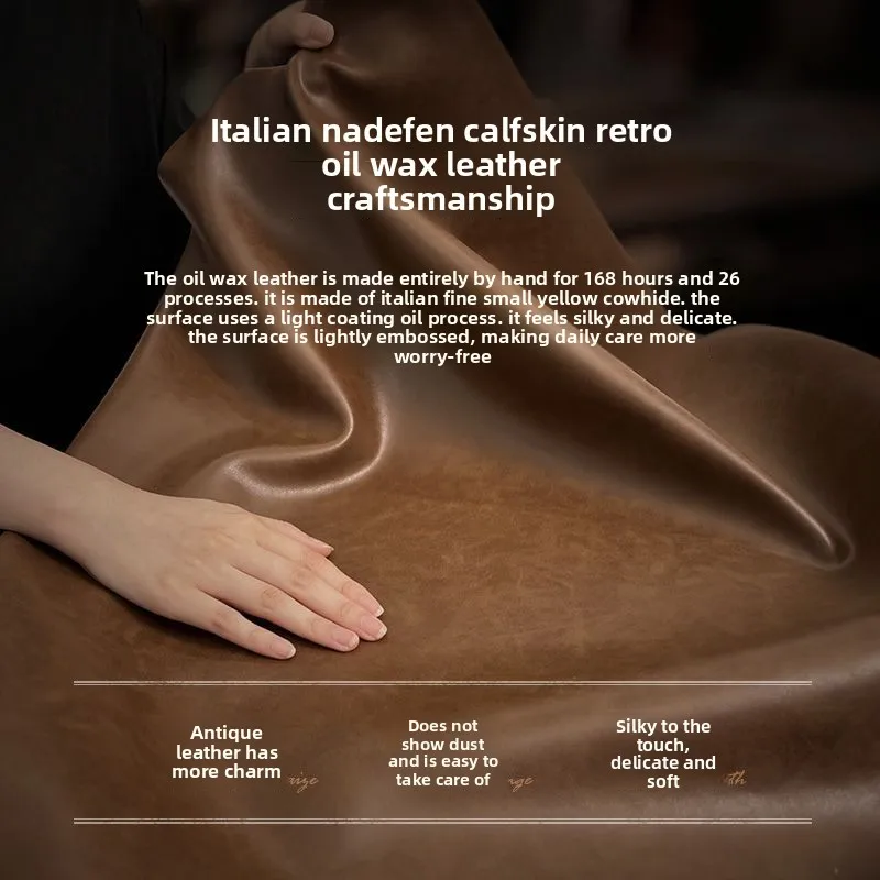 Modular Block Retro Sofa Genuine Leather Small Space Living Room Sectional Retro Tofu Sofa Genuine Leather Modular Small Space​