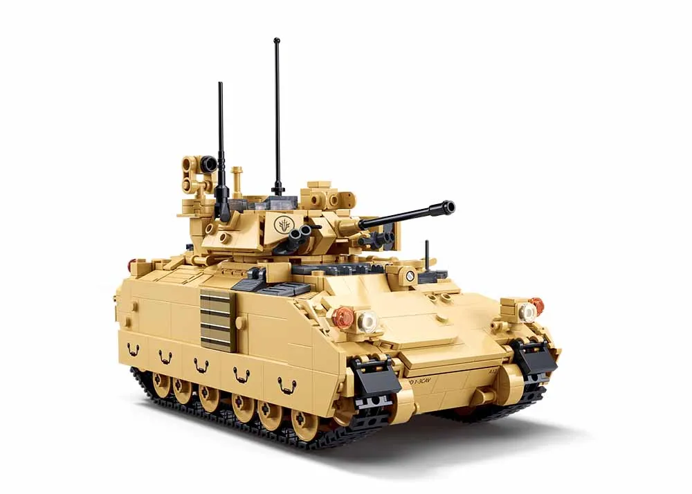 NEUE Sluban M3A3S Infanterie Gepanzertes Fahrzeug Abrams Tank Bausteine Klassische Militär Spiele Red Alert Modell WW2 Ziegel Spielzeug Geschenk – Detail 7