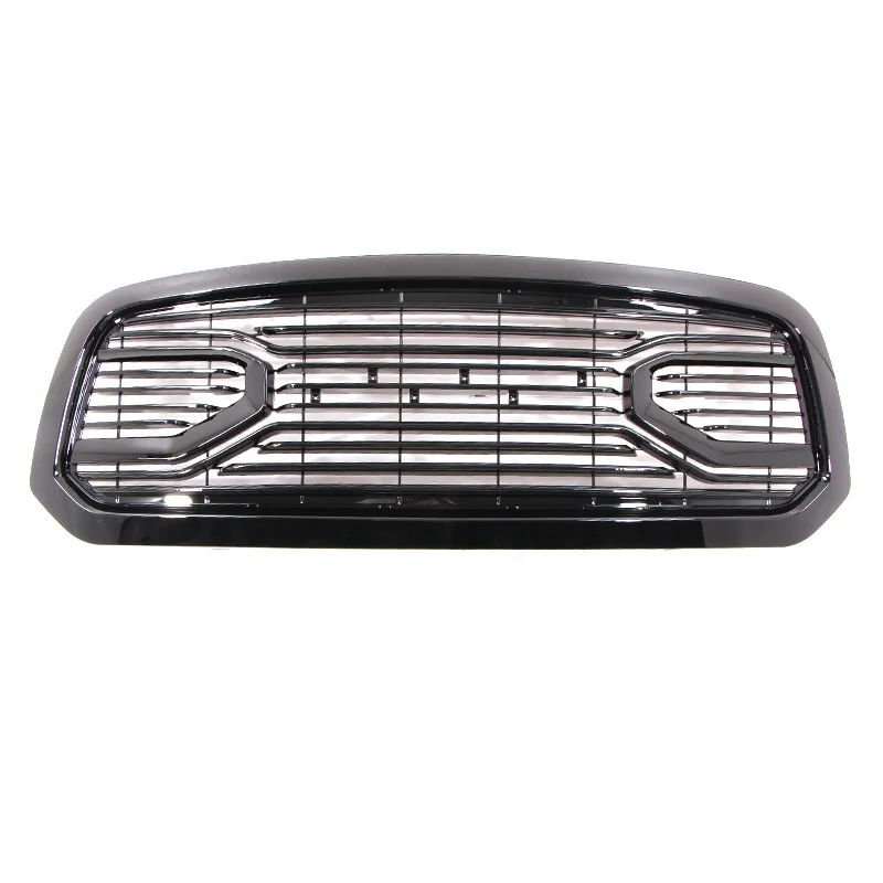 

2014-2018 pickup truck front bumper grill custom big horn replacement shell shiny black front grille fit for dodge ram 1500