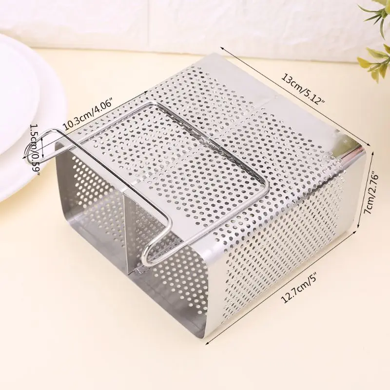 

Stainless Steel Chopsticks Drain Rack Kitchen Wall Countertop Tableware