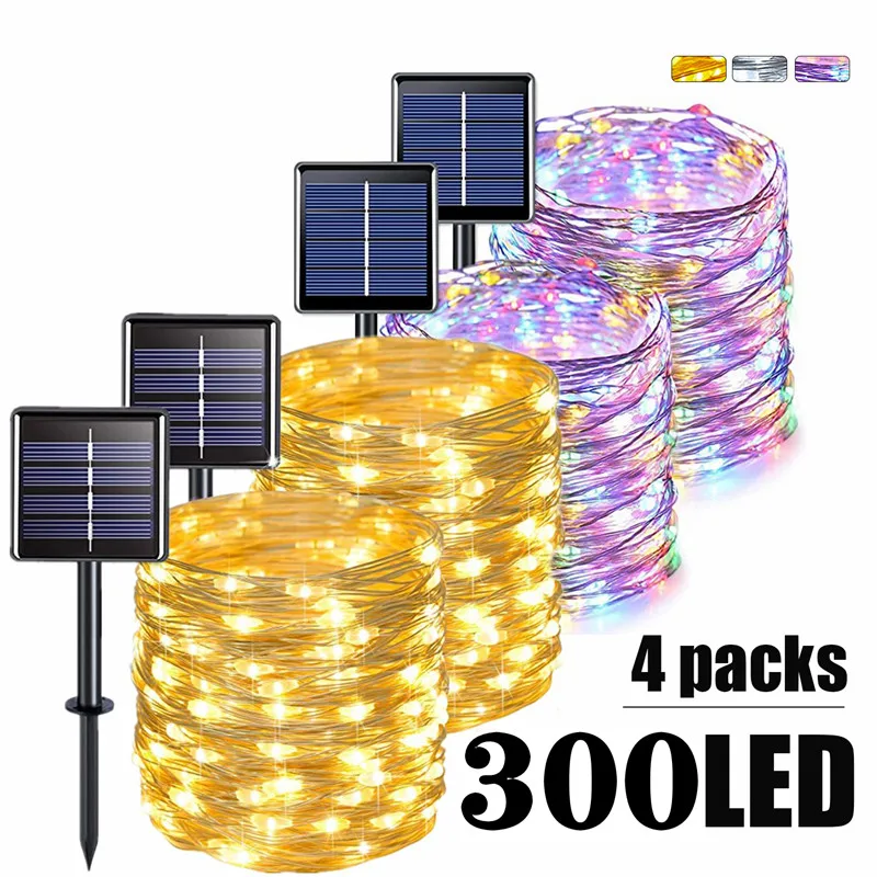 

Outdoor Solar String Light 300/200/100/50 LED Fairy Garland Solar Garden Light Yard Party Christmas Decoration Copper Wire Lamp
