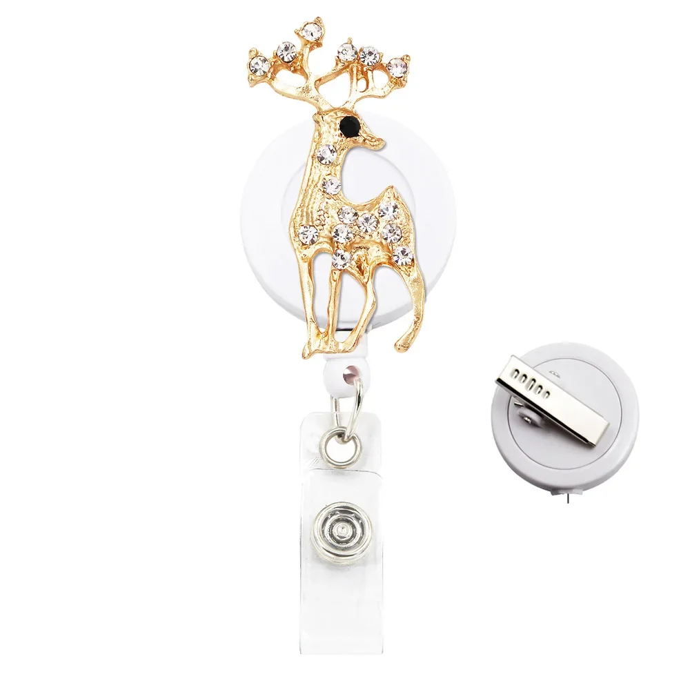 Nurse Badge Reels Retractable Hospital Office Carrete Retractil Bus Card Holder Yoyo Retractable Credential Holder