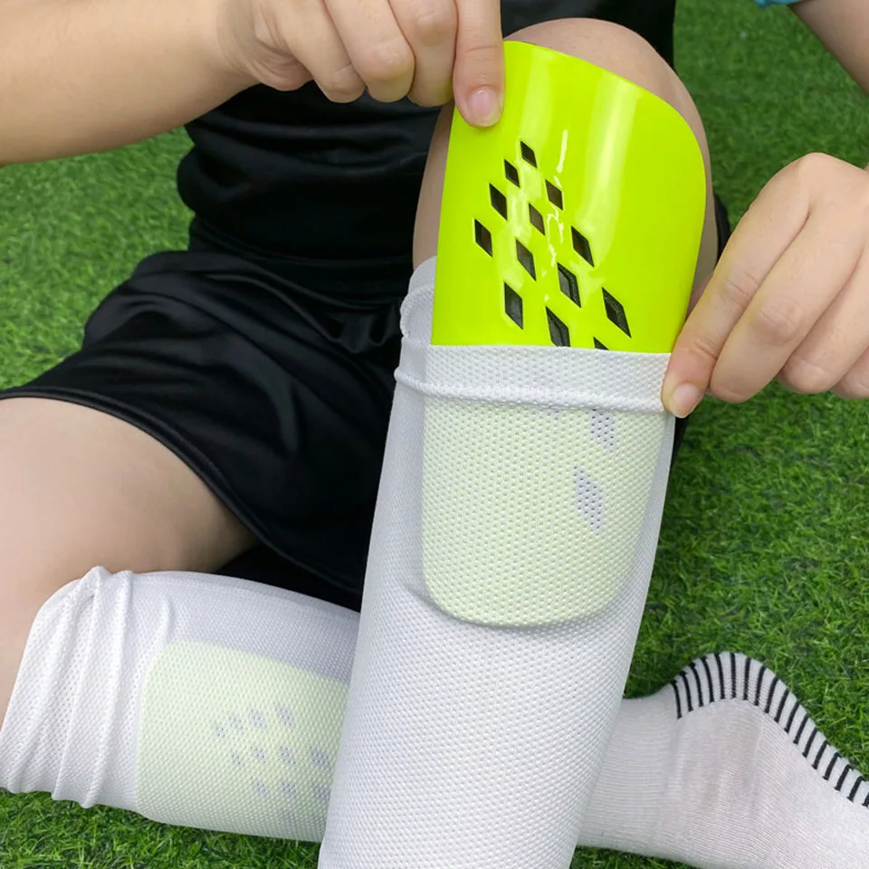 Soccer Shin Guards Football Protectors Pads Adult Kids Shinguards Light Sock Insert Board Training Legging
