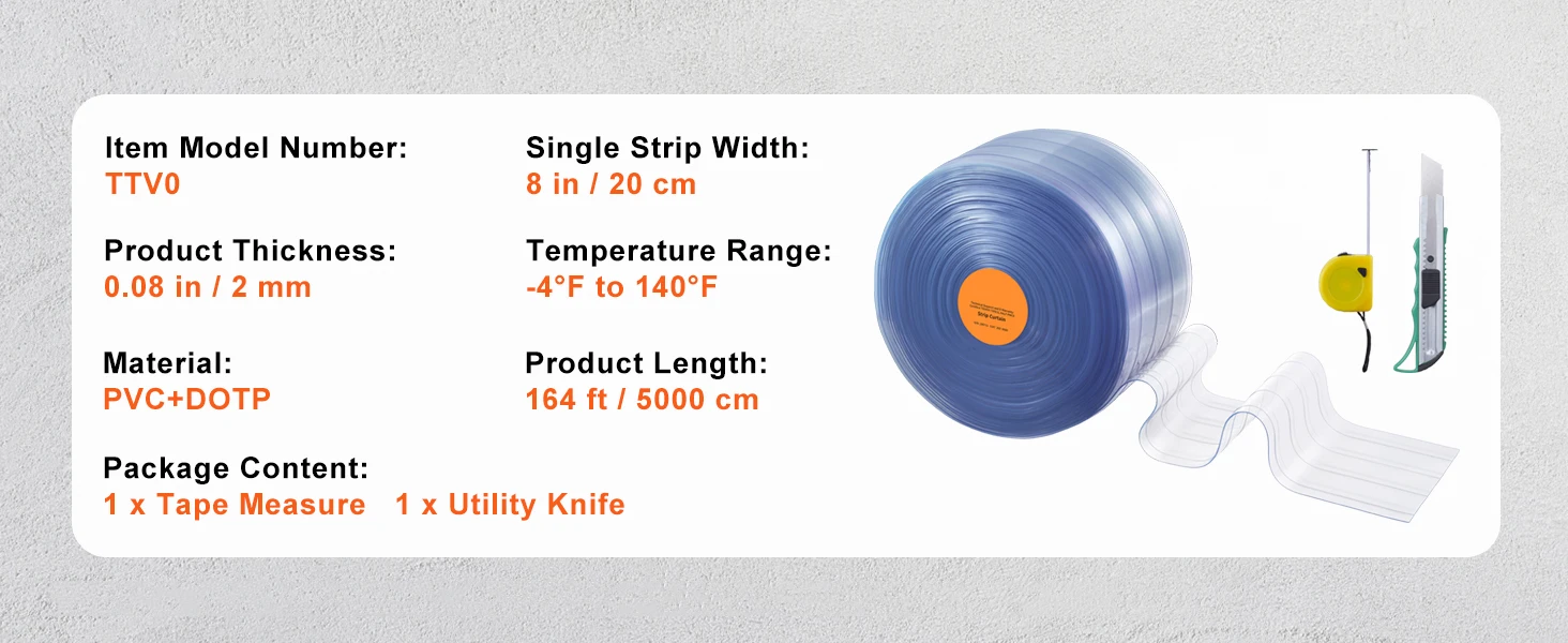 164ft pvc strip roll