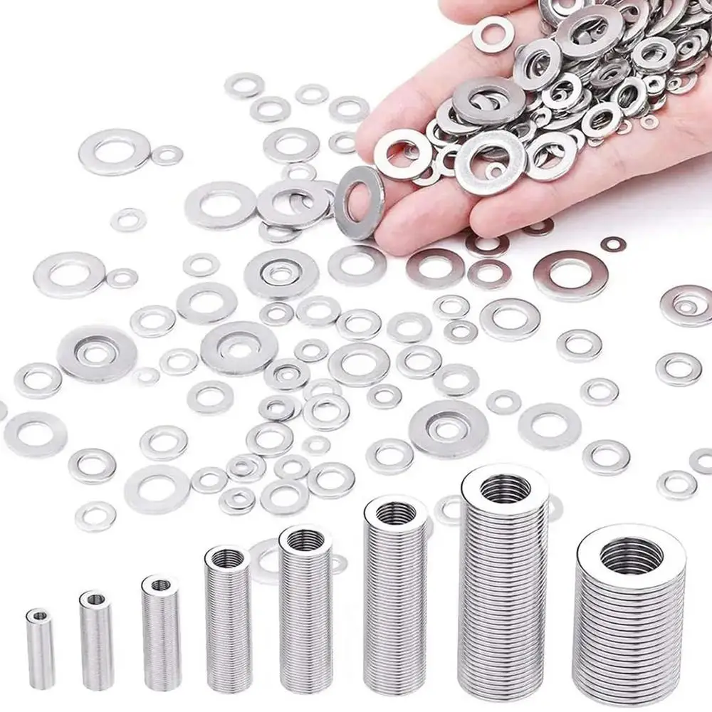 Description Picture 6 of itemAssorted Washers Gasket Stainless Steel 180PCS Washers For Screws Fender Washers Flat Washers Rust Free 8 Sizes Hardware