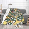 Anime Keroro Plaid Blankets Sofa Cover Fleece Printed Cartoon Collage Lightweight Thin Throw Blankets for Sofa Bedroom Rug Piece 2