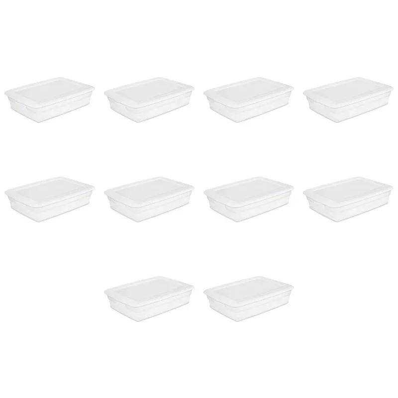 

Storage Box Plastic, White, Set of 8/10 closet organizer storage organizer