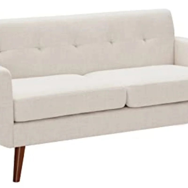 

Tb Lovhes for Living Room, Button Tufted Upholstered Smh for Bedroom, Solid and Easy to Install Love Seats Furniture, Beige