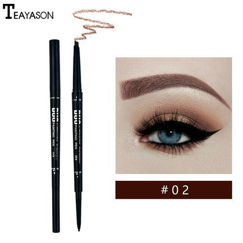 Color Double Headed Eyebrow Pencil Ultra Fine 1.5mm Eye Brow Tatoo Tint Cosmetic Brown Black Waterproof Make Up Cosmetic TSLM2