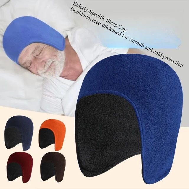 Winter Fleece Sleep Hat Cycling Head Cover Ear Flap Hat Windproof and Cold-Resistant Cycling Cap