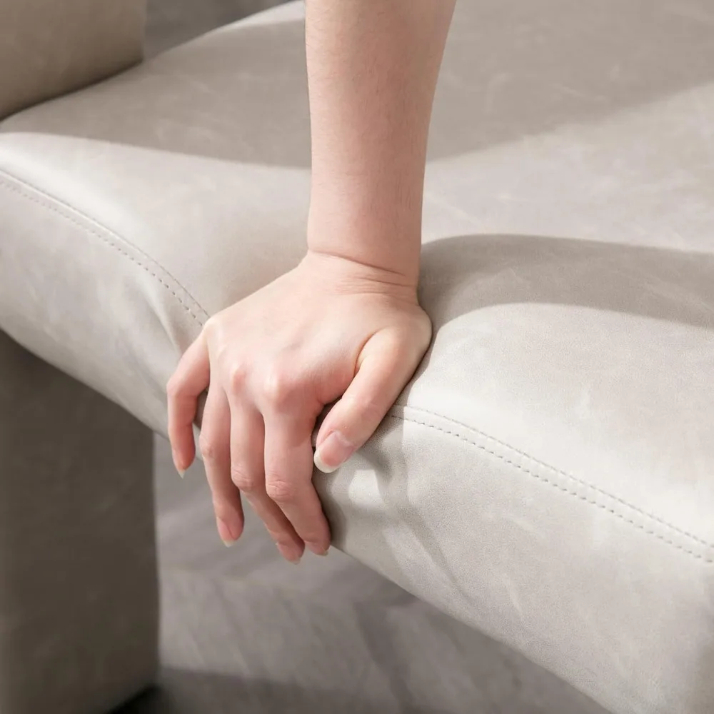 set of 6 modern pu leather upholstered dining chairs with open-back, cute barrel side chairs kitchen armchair accent chairs for