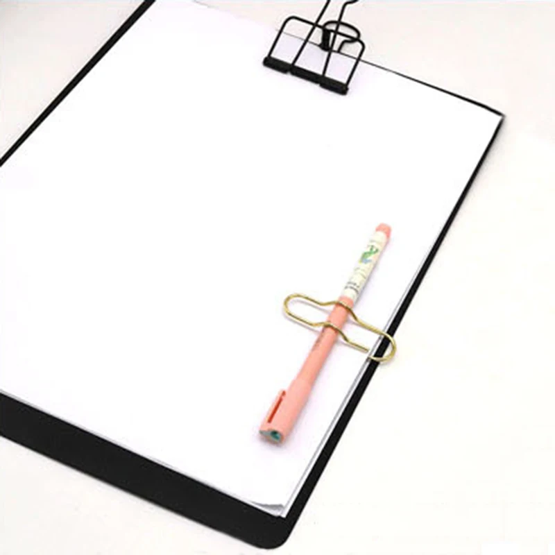 종이 클립 금속 펜꽂이 클립, 학교 책갈피, 사진 메모 티켓 클립, 문구류 학교 용품, 사무용품, 5 개/세트