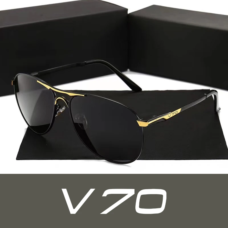 Classic Men's Polarized Sunglasses Metal Driving Male Light Sun Glasses for Volvo V70 Accessories
