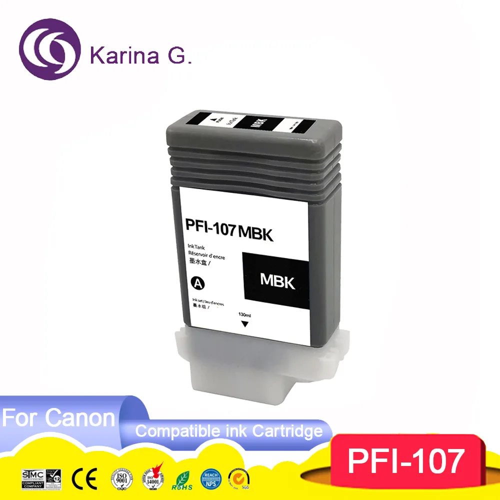 Premium PFI 107 Color Compatible Ink Jet cartridge for PFI107  PFI-107 for  IPF6