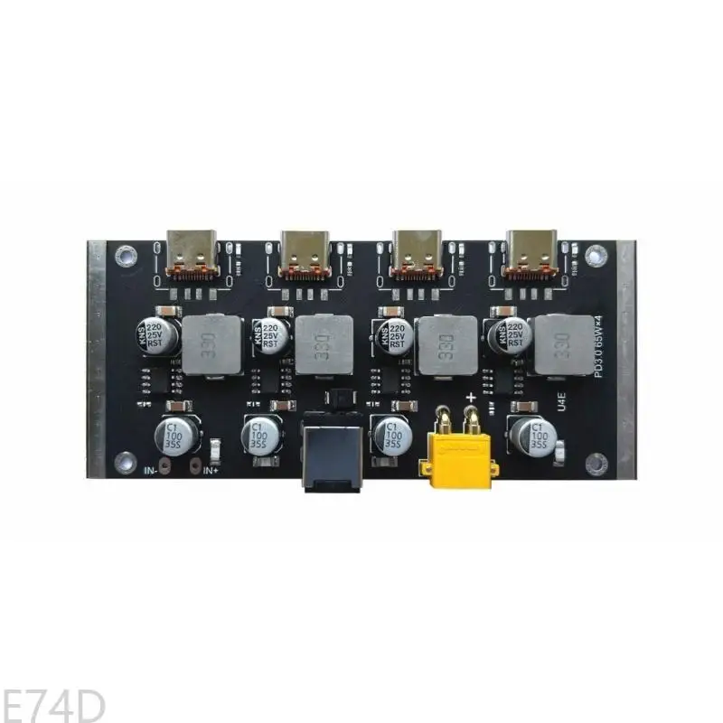 E74D PD65W USB C Charging Converters Board 4 Way Fast Charging Module for Phone