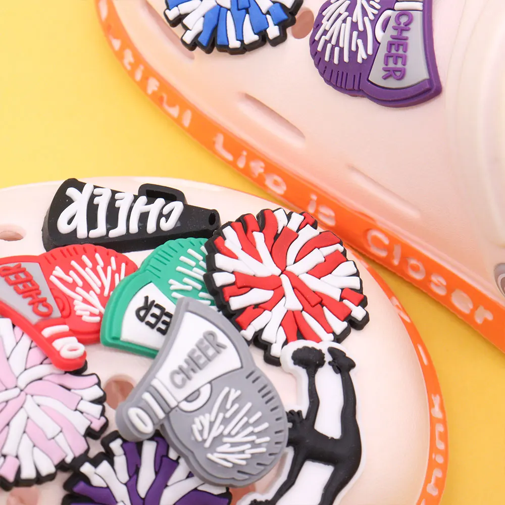 Custom Cheerleading Cheer Megaphone Cheer Charms For Crocs Cheer