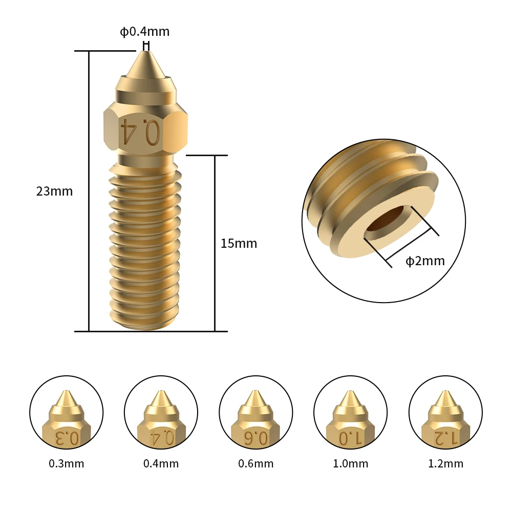 FYSETC High Speed Nozzle Brass 3D Printer Nozzles for Creality K1/ K1Max / Anycubic Vyper/Kobra / Sovol Sv06 Plus / Sv07