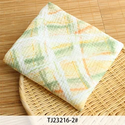 Double Layer Gauze Cotton Fabric with Rainbow Grid Pattern - Soft and Versatile - 300x135cm (2)