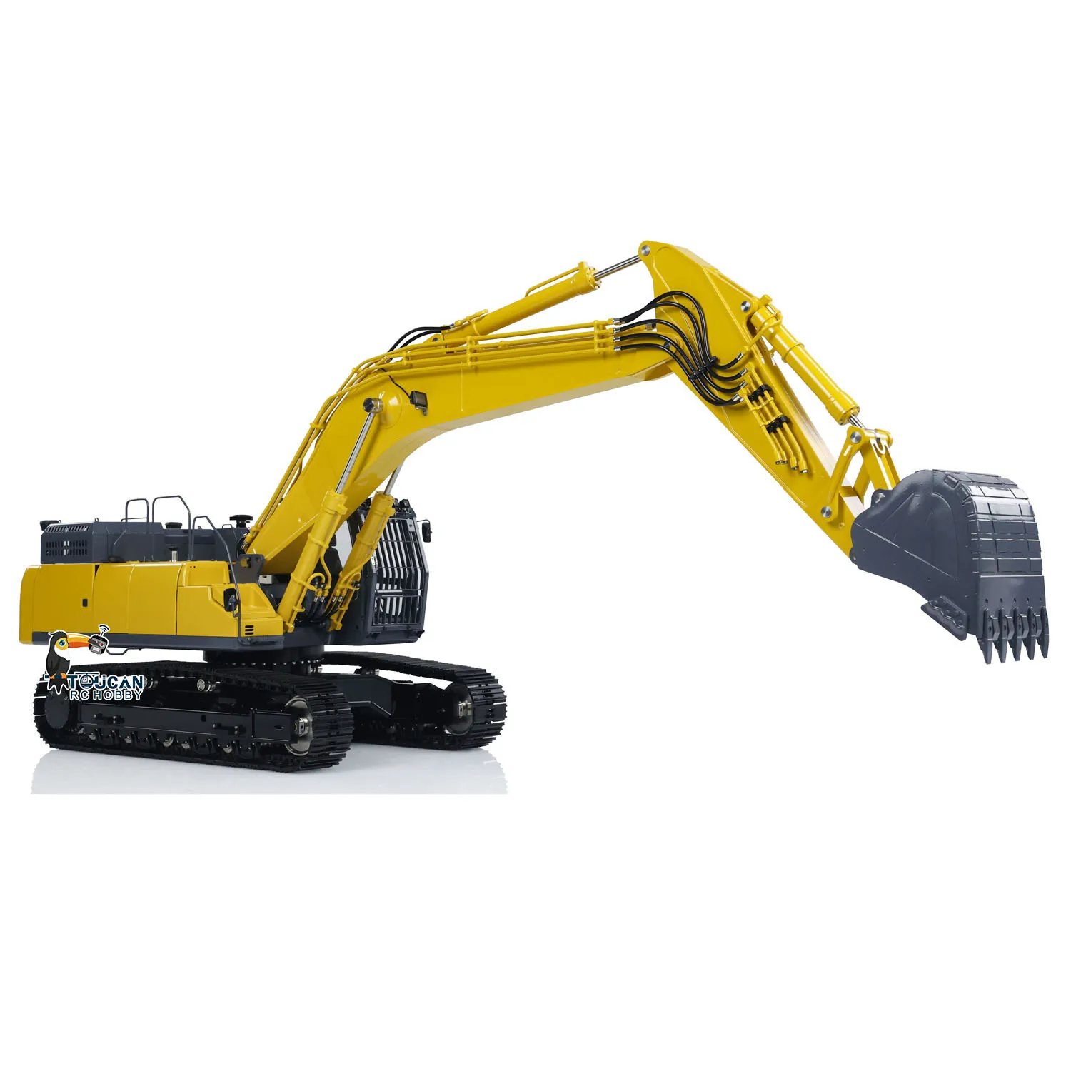 1/14 Scale LESU Black Track Painted Assembled Hydraulic RC Excavator SK500 RTR Control Engineer Vehicles Model THZH1856 3