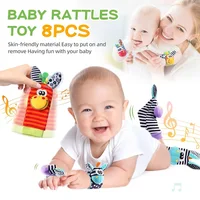 Foot Finder Rattle Sock Baby Toy Wrist Arm Hand Bracelet Rattle Feet Leg Ankle Socks for Newborn Infant Babies Boy Girl Bebe 2